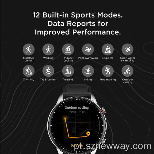 Visor AMOLED do relógio inteligente GTR 2 Amazfit